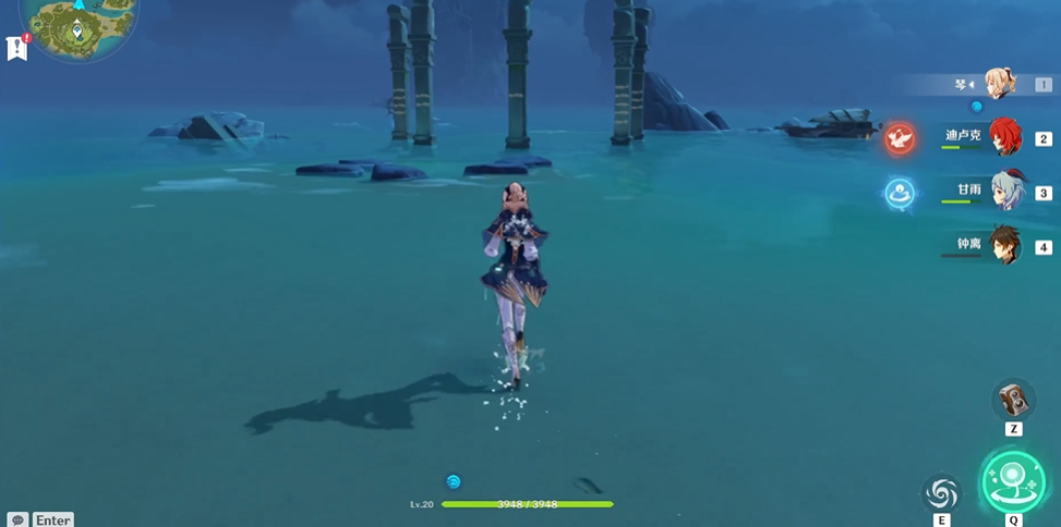 原神海岛怎么打水柱子