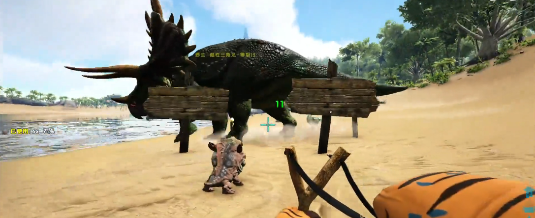 方舟生存进化中如何驯服三角龙