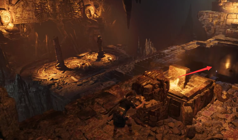 古墓丽影暗影两根石柱怎么过