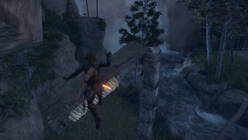 古墓丽影怎么通过水帘洞进去