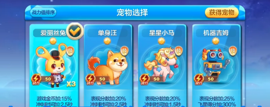 天天酷跑竞速用什么宠物好